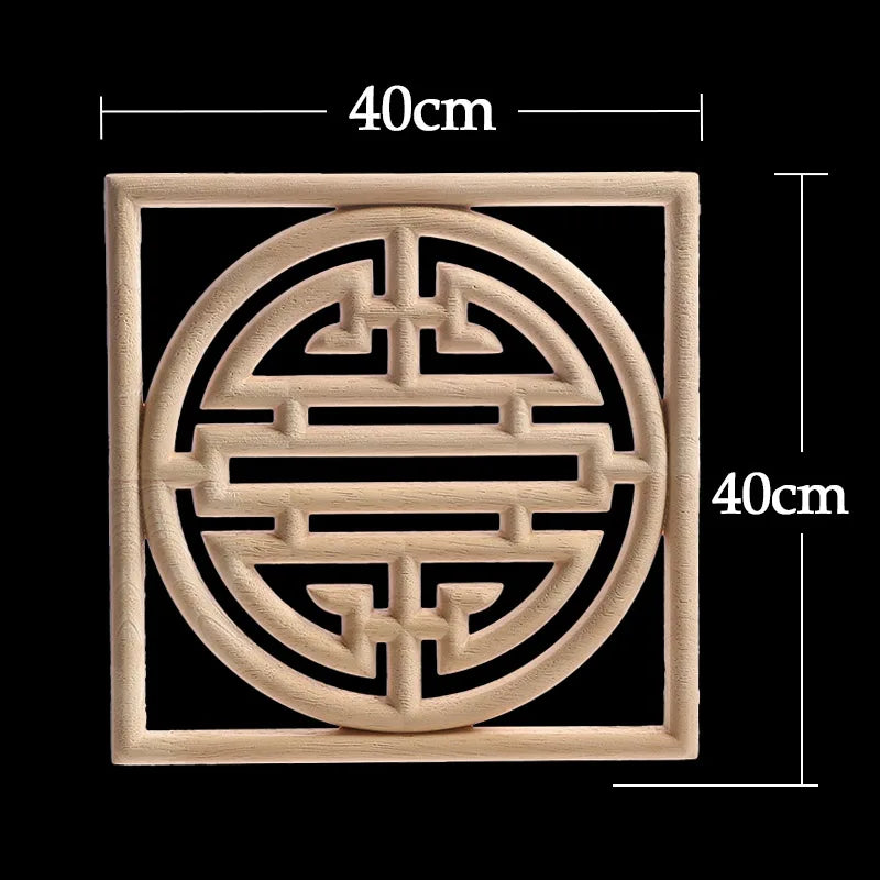 Exquisite Wooden Floral Appliques – Hand-Carved Decorative Onlay for Home & Furniture