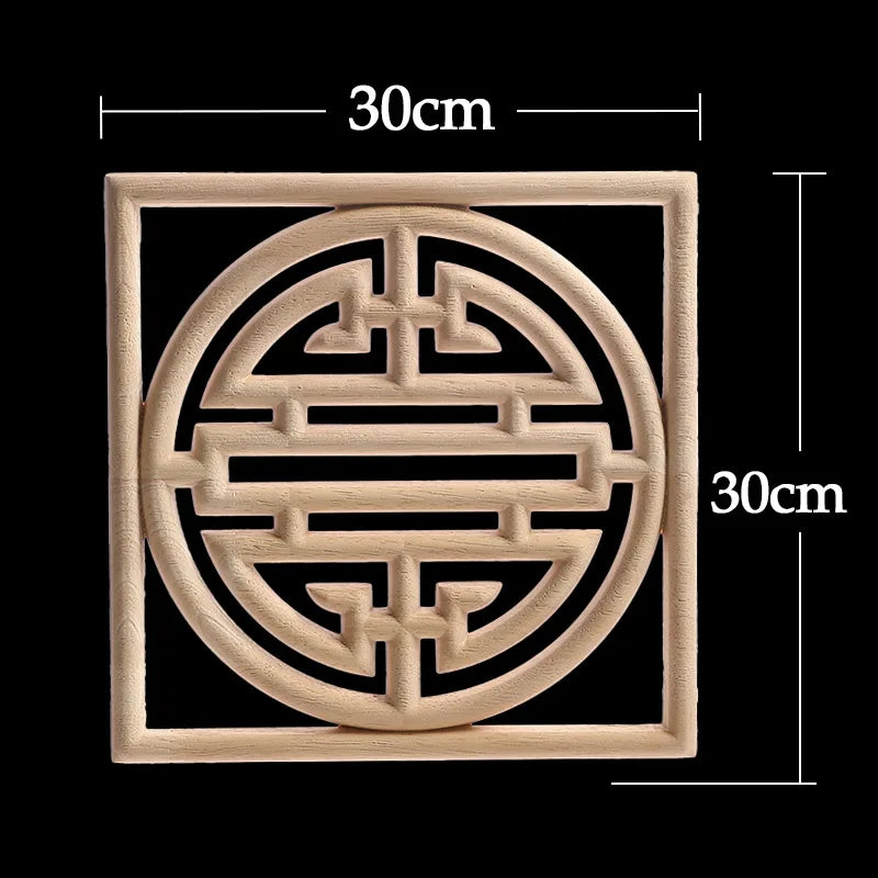 Exquisite Wooden Floral Appliques – Hand-Carved Decorative Onlay for Home & Furniture