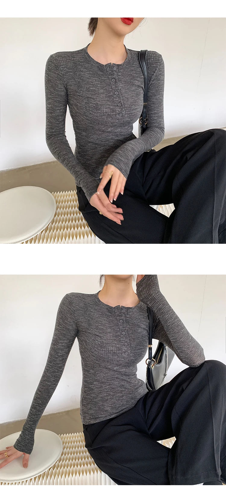 2021 Spring Thin Cotton T-shirts Tees Women's Elastic Slim Solid Soft Semi-transparent O-neck Tshirt Top Real Photos