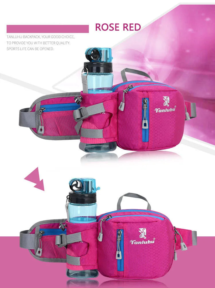 Running Waist Belt with Water Bottle Pouch