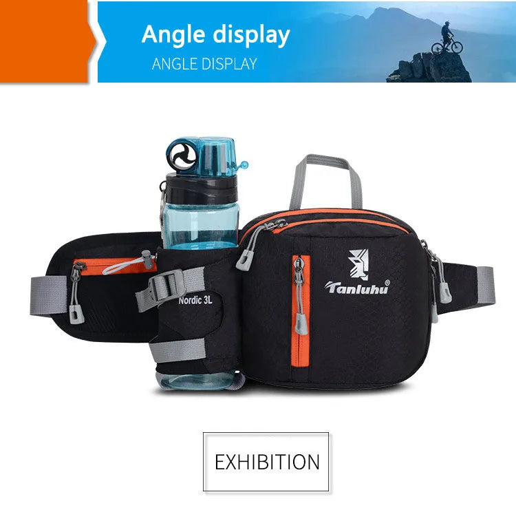 Running Waist Belt with Water Bottle Pouch