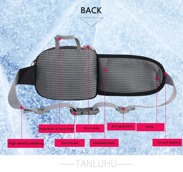 Running Waist Belt with Water Bottle Pouch
