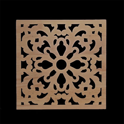 Exquisite Wooden Floral Appliques – Hand-Carved Decorative Onlay for Home & Furniture