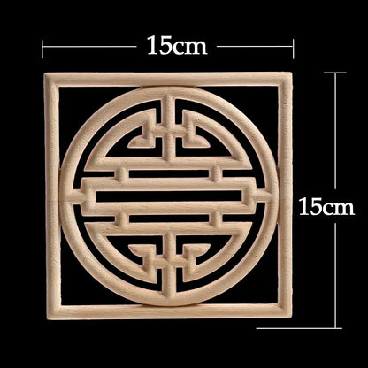 Exquisite Wooden Floral Appliques – Hand-Carved Decorative Onlay for Home & Furniture