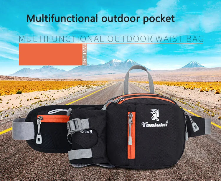 Running Waist Belt with Water Bottle Pouch