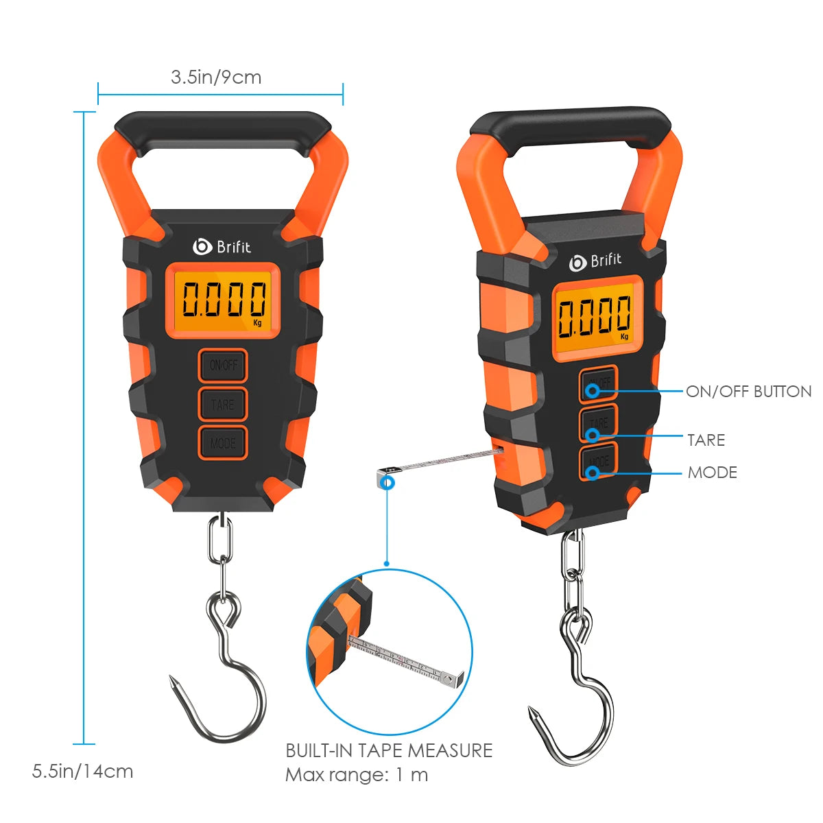 50KG Digital Hanging Scale – Portable Fishing & Luggage Weighing Scale