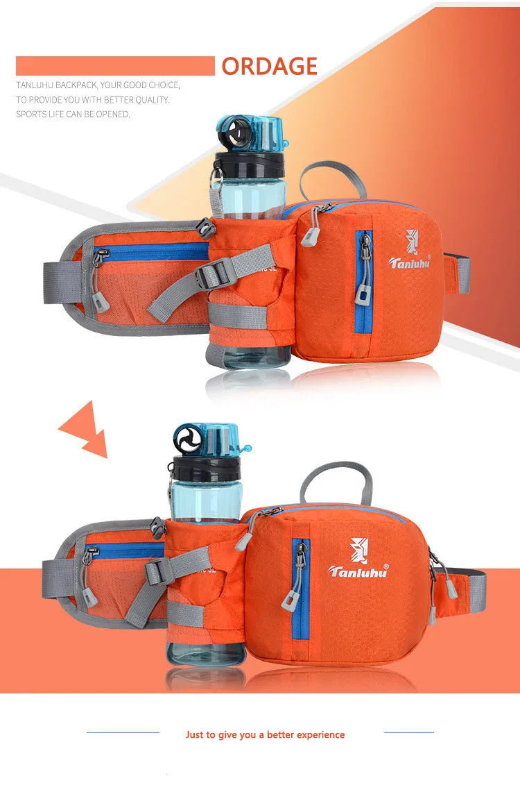 Running Waist Belt with Water Bottle Pouch