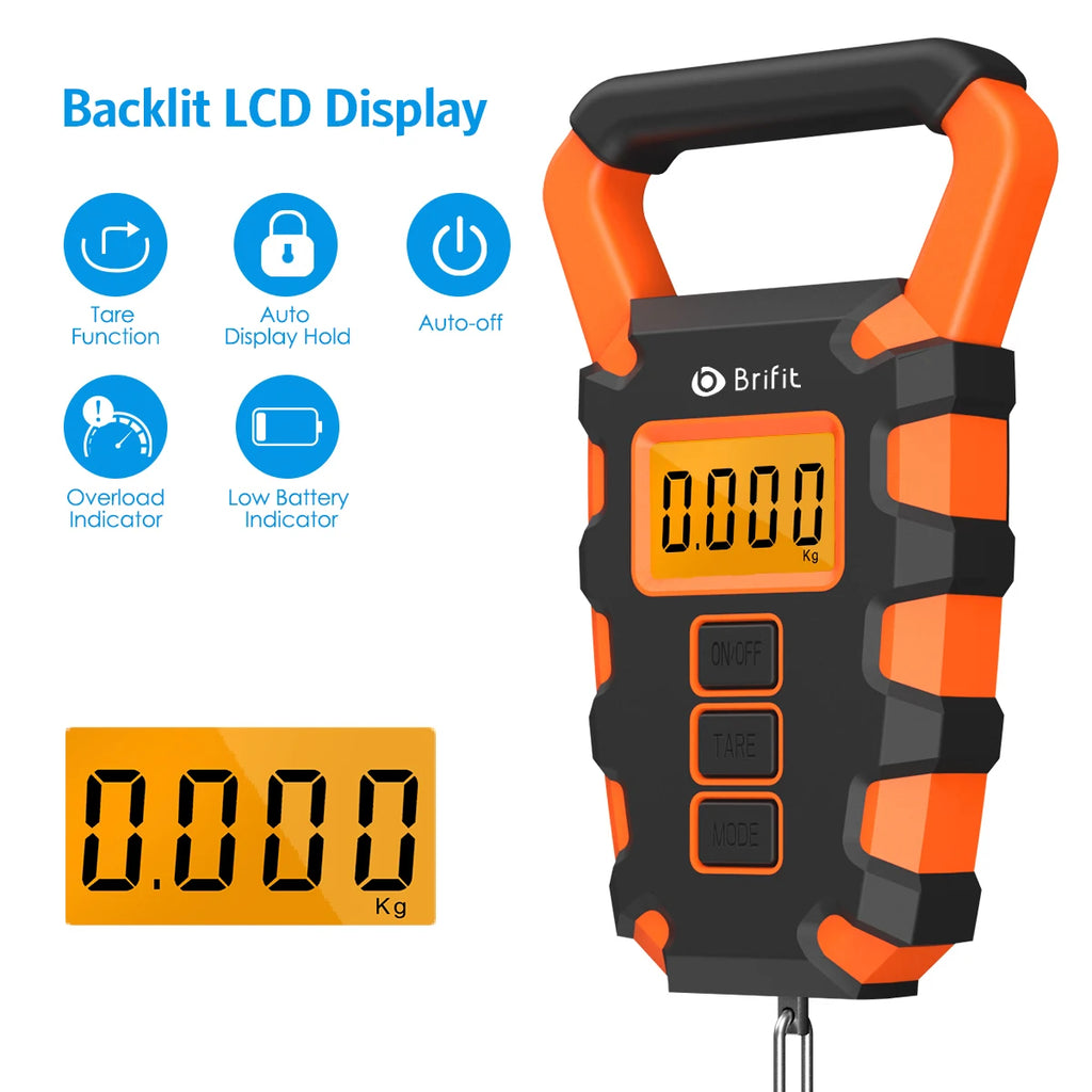 50KG Digital Hanging Scale – Portable Fishing & Luggage Weighing Scale