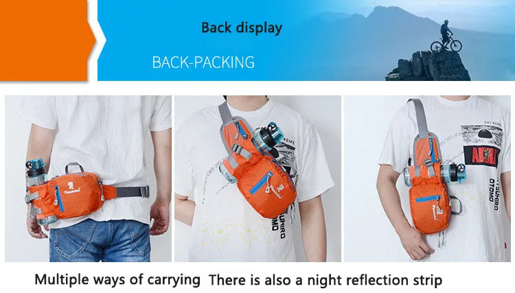 Running Waist Belt with Water Bottle Pouch