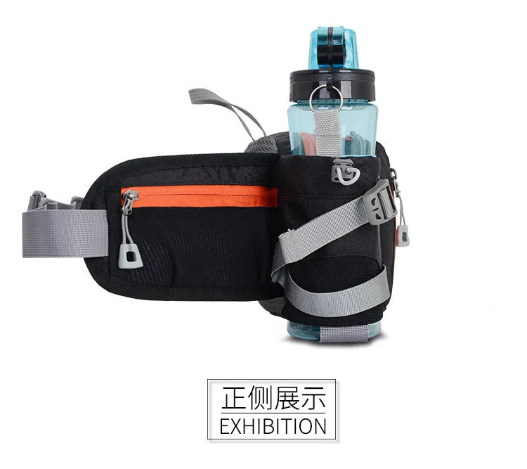 Running Waist Belt with Water Bottle Pouch