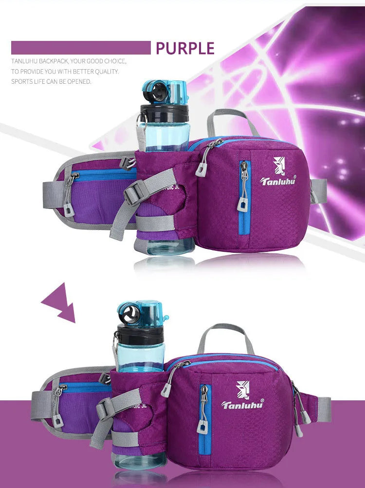 Running Waist Belt with Water Bottle Pouch