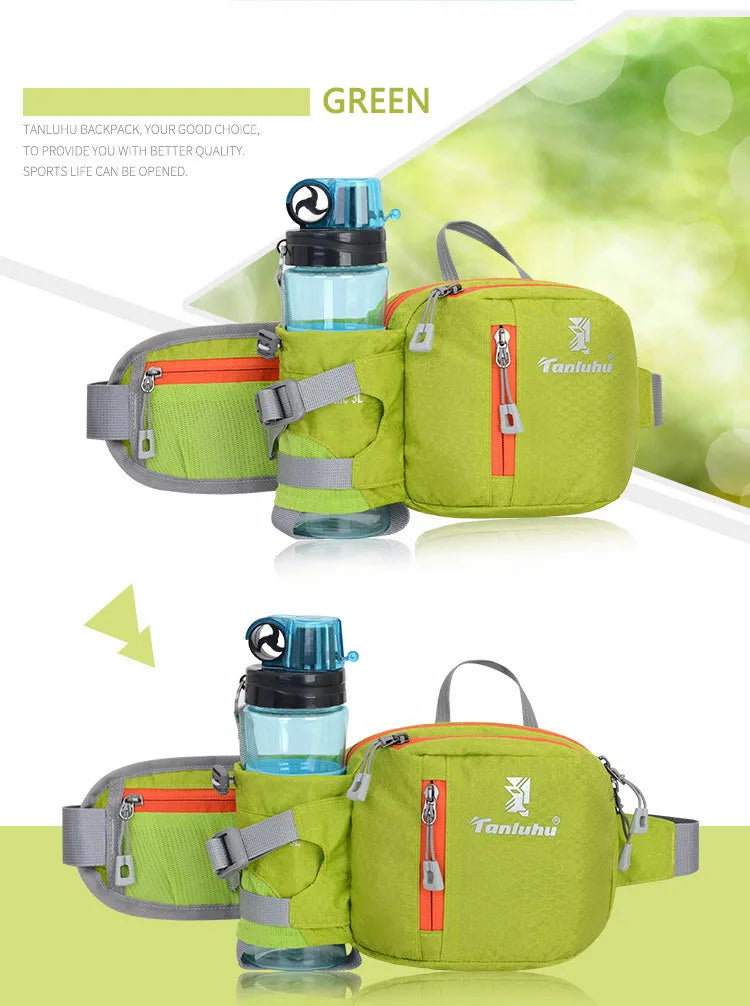 Running Waist Belt with Water Bottle Pouch