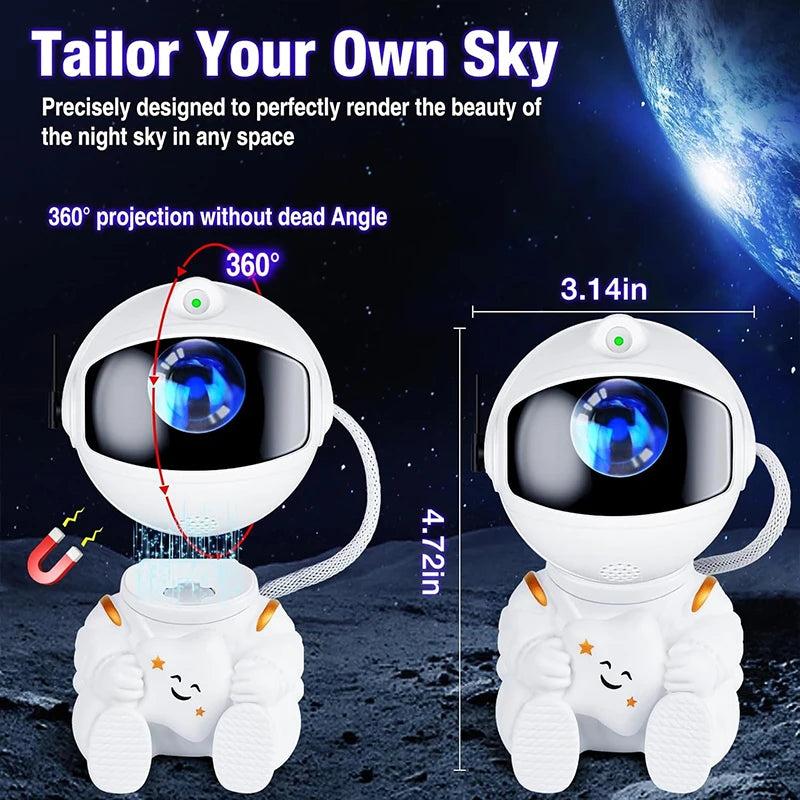 Astronaut Galaxy Projector – Star Night Light for Bedroom Decor