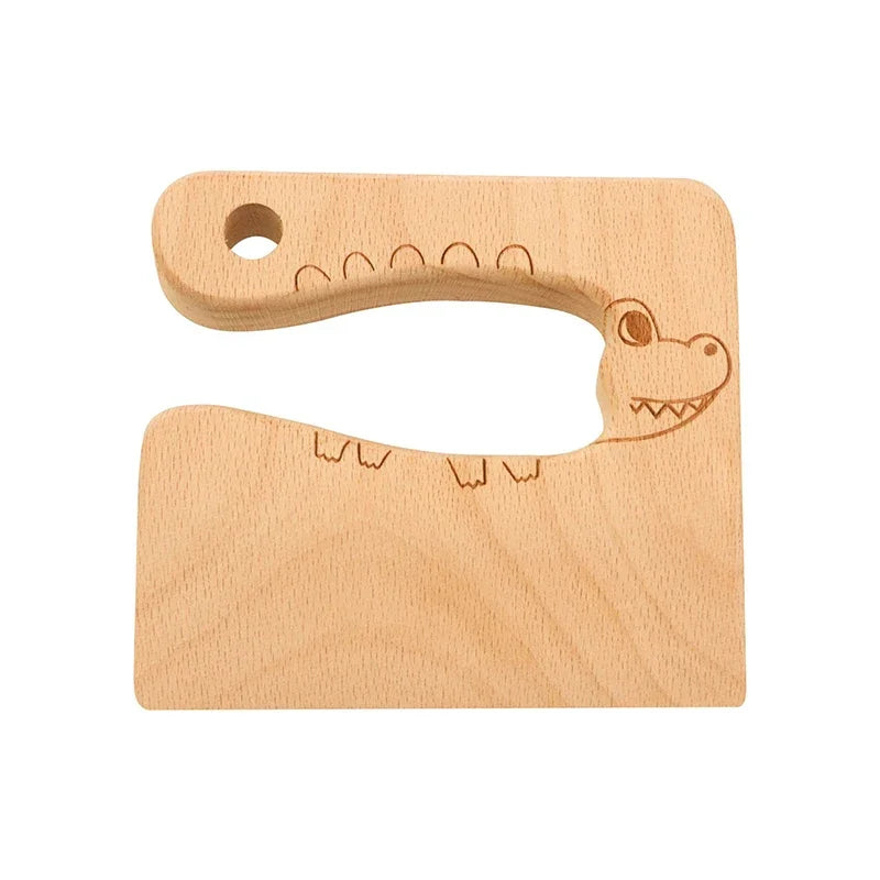 Wooden Cutter Kids Cute Shape Knife Kitchen Tools Fruit Vegetable Cutter For Children Safe Kitchen Cutting Toy DIY Tools
