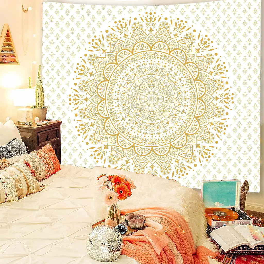 Indian Mandala Wall Tapestry – Boho Psychedelic Wall Hanging Decor