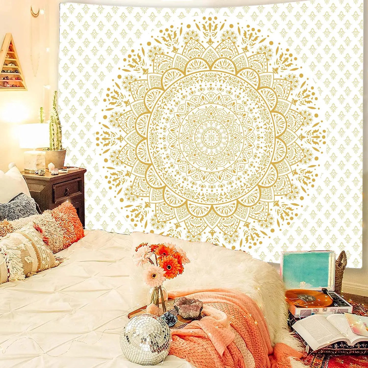 Indian Mandala Wall Tapestry – Boho Psychedelic Wall Hanging Decor