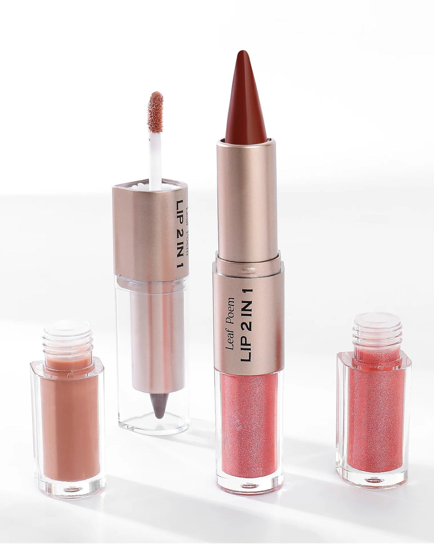 2-in-1 Lip Liner & Gloss – Matte Contour & Clear Shine, Long-Lasting Waterproof