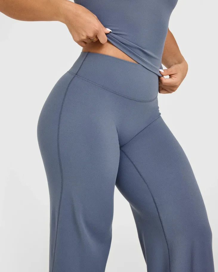 Women’s Straight-Leg Yoga Pants – Soft Mid-Waist Activewear