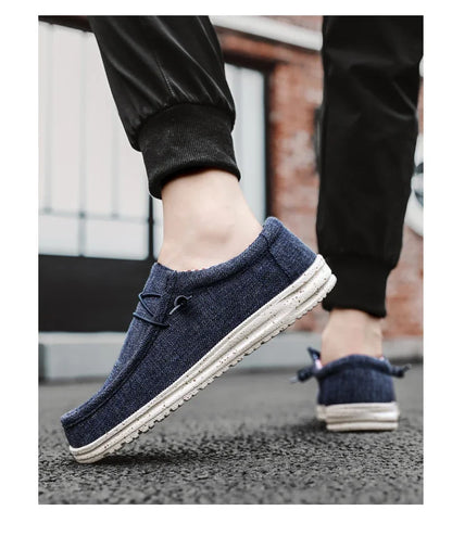 Men’s Casual Slip-On Canvas Shoes – Comfortable Non-Slip Loafers for Walking