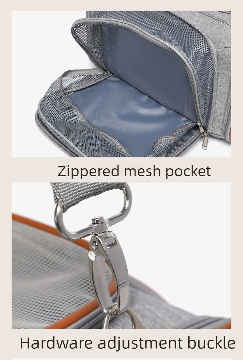 Pet Outdoor Suitcase Expandable Cat Bag Portable Pet Trolley Case Large Capacity Handbag Dog Cat Bag Car Bag Dog Travel Case