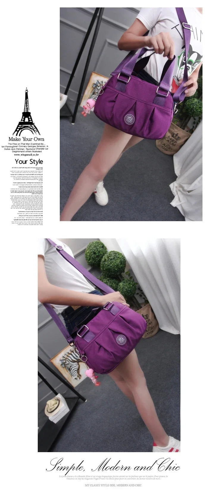 Women Handbags Casual Nylon Cross Body Messenger Shoulder Bags Women Totes Crossbody Ladies Hobos Dames Schoudertas