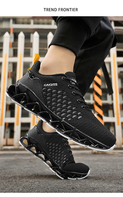 Men’s Lightweight Breathable Running Sneakers – Shock-Absorb Gym & Casual Shoes