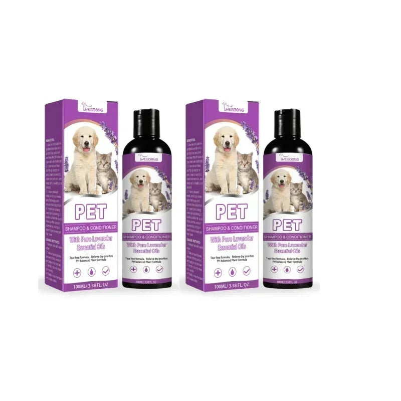 Pet Flea & Tick Shampoo PH Balanced Anti Itch Dog & Cat Shampoo Deep Cleaning