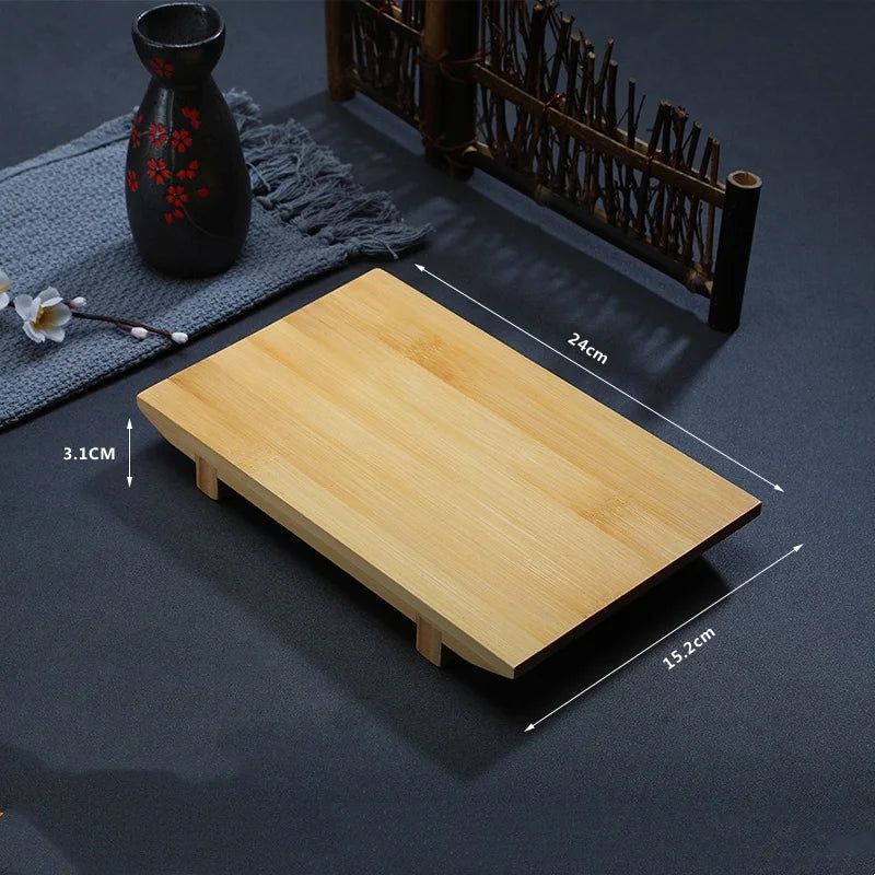 Bamboo Sushi Serving Board – Japanese Sashimi Boat Plate Tray