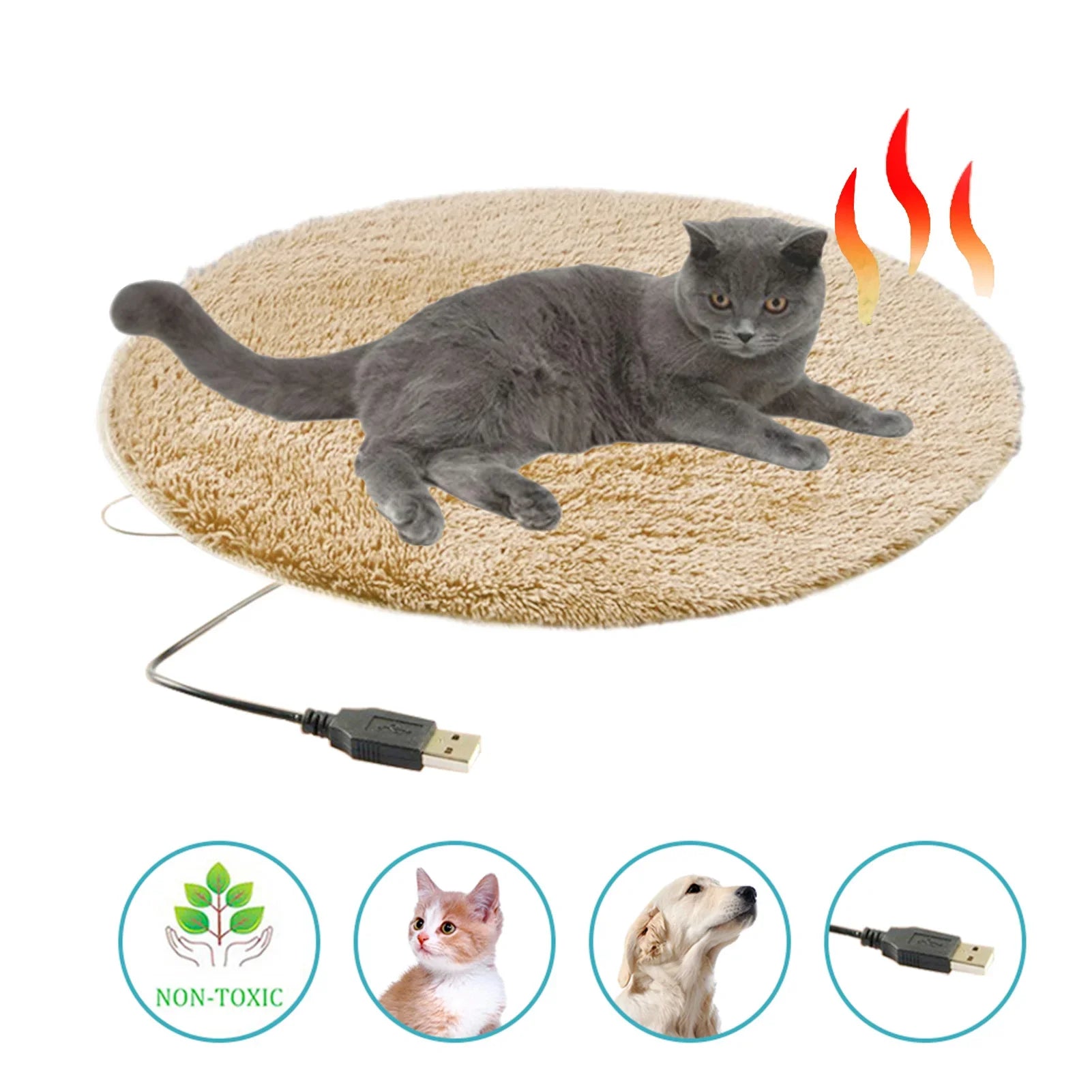 USB Heated Pet Bed Mat – Constant Temperature Winter Pad