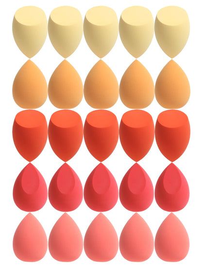 25-Pack Makeup Sponges for Foundation Cream & Powder – Multi-Colour Beauty Blenders