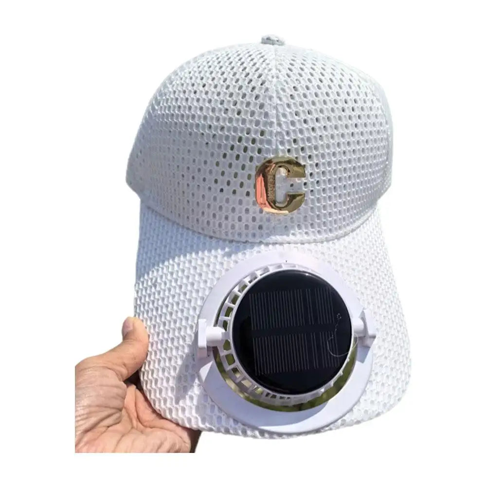 Breathable Mesh Sun Protection Cap Solar Charging Breathable Mesh Hat Outdoor Fishing Hats Snapback Trucker Cap