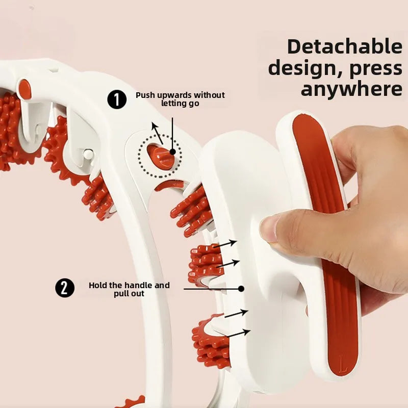 Ring Leg Massager Massage Roller Detachable Handles for Full Body Neck Shoulder Abdominal Muscle Slimming Relaxation