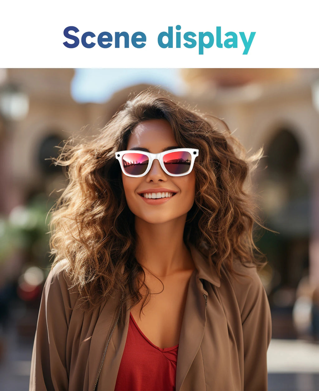 AI Smart Glasses with 8MP Camera Video Recording 100+ Languages Translation Blue LightSunglasses Bluetooth Call WIFI Men Women