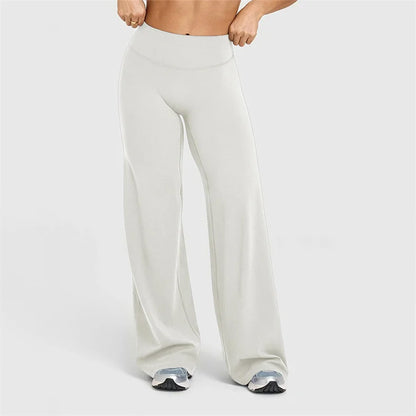 High-Waisted Wide-Leg Yoga Leggings for Women – Stretch Gym & Workout Pants