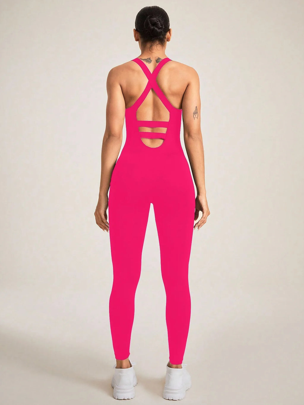 Women's Seamless Shapewear Bodysuit With Tummy Control, CrissCross Straps Backless Body Shaper, Women's Underwear & Shapewear