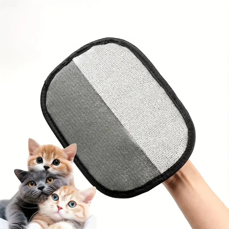 2-Pack Reusable Lint Remover Brushes & Static Electricity Glove for Pet Hair Removal on Furniture, Clothing.