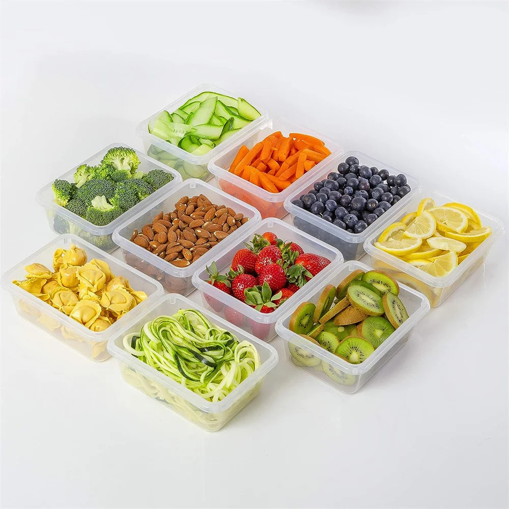 10PCS Food Storage Containers – BPA Free Microwave Safe Set 840ML