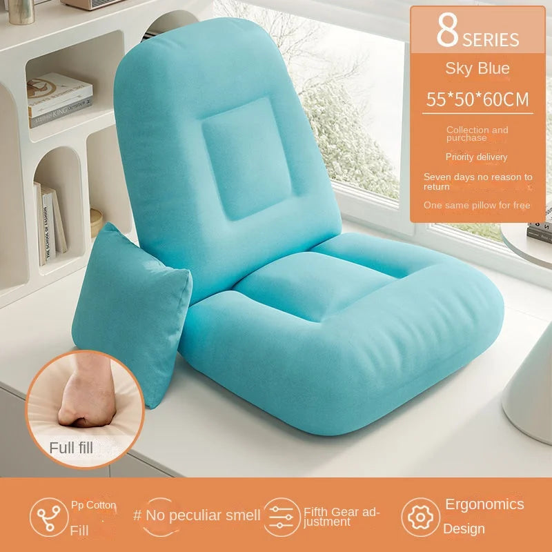 4-in-1 Adjustable Chaise Lounge Sofa Bed with Pillow – 15-Position Floor Lounger