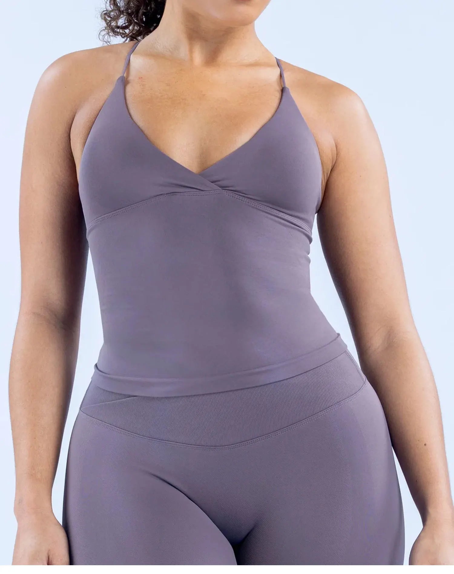 Vision Twist Front Longline Top Backless Sports Tank Top Women Yoga Vest with Removable Cups Fitness Camisole Running Gym Tops