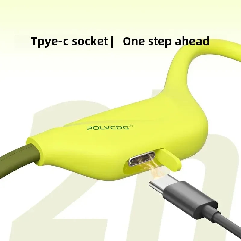 POLVCDG Open Bone Conduction Cycling Earphones Bluetooth 5.4 Earphones Outdoor Sports Running Earphones X1