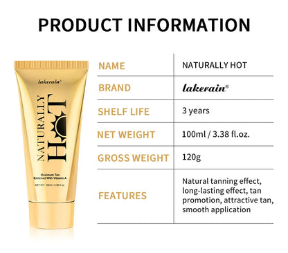 Long-Lasting Tanning Cream for All Skin Types – Smooth Non-Sticky Bronzer