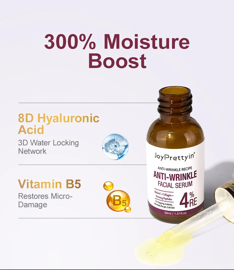 Retinol Anti-Wrinkle Face Set – Serum & Sakura Cream for Fine Lines Hydration & Anti-Aging