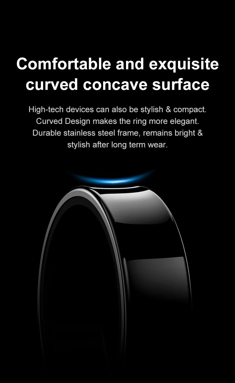Smart Health Tracking Ring with Charging Case