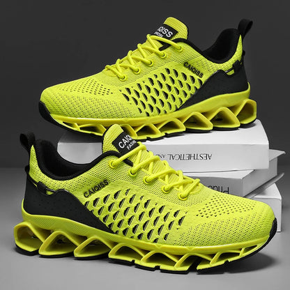 Men’s Lightweight Breathable Running Sneakers – Shock-Absorb Gym & Casual Shoes
