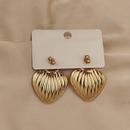 18K Gold-Plated Love Stud Earrings – Waterproof & Non-Fading, Gift for Her