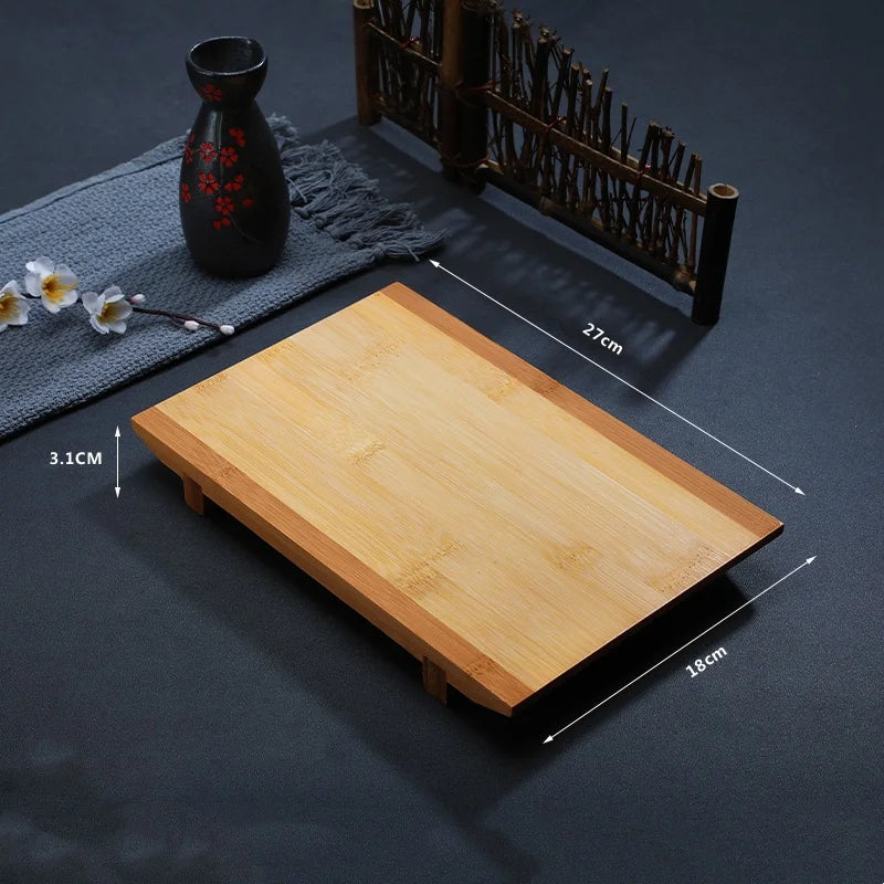 Bamboo Sushi Serving Board – Japanese Sashimi Boat Plate Tray