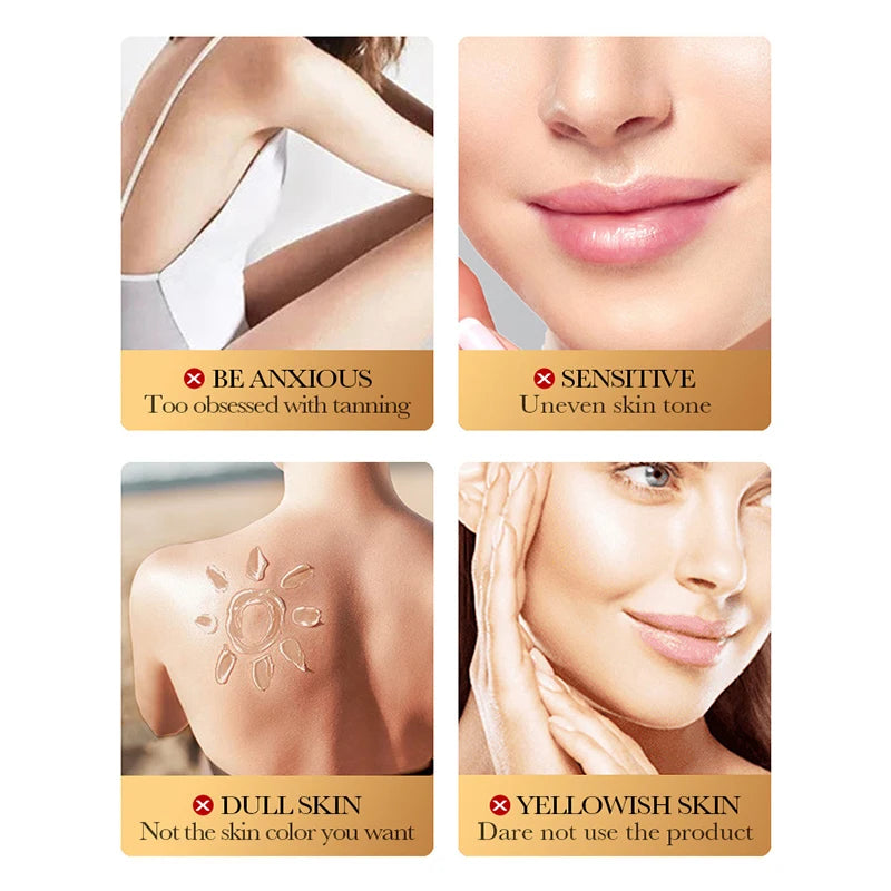 Self-Tanning Lotion for Body & Face – Deep Moisturising Sun Protection Cream