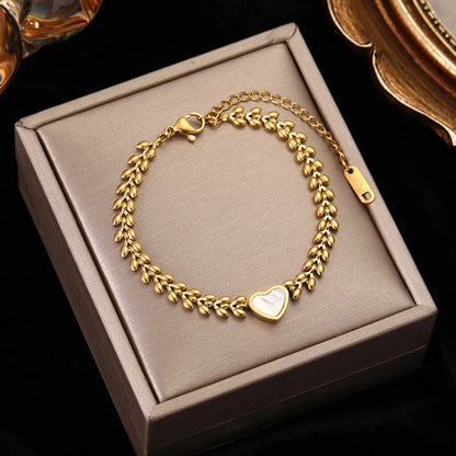 316L Stainless Steel Gold Link Bracelet for Women – Trendy & Durable