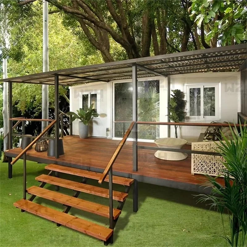 20FT 40FT Prefab Expandable Container House Steel Sandwich Panel Tiny Home with Bathroom Modular Living Cabin