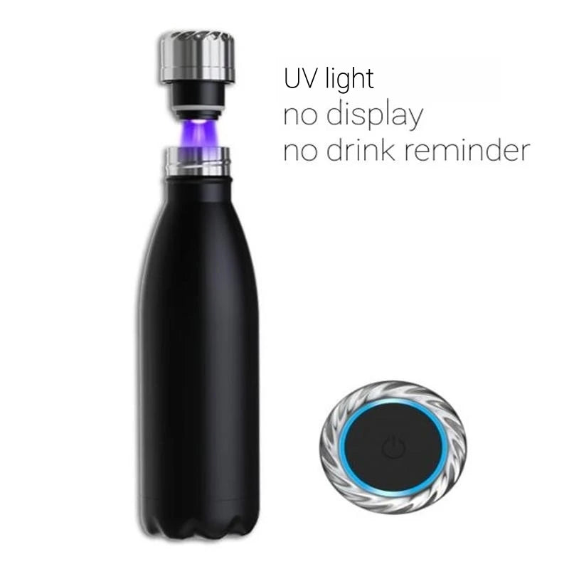 Smart UV Water Bottle – Self Cleaning Digital Thermos with Reminder